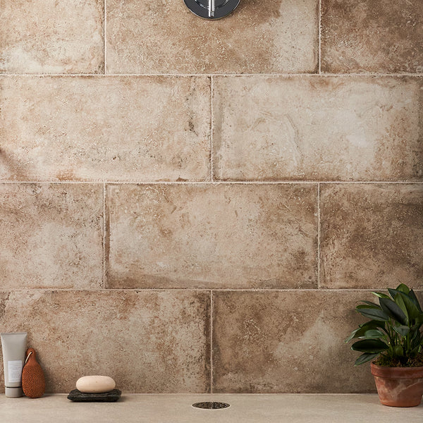 Ivy Hill Tile Granada Delfi Porcelain Tile – 0.37 inch Thick, 12 inch x 24 inch, 11.62 sq.ft/Case – Natural Travertine Look Finish