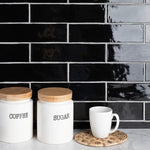 Load image into Gallery viewer, Merola Tile Chester Nero Ceramic Wall Tile 0.35 inch Thick 3 inch Wide 5.72 sq ft/case Glossy Subway Finish