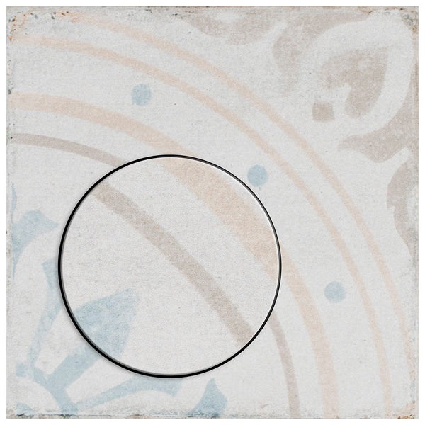 Merola Tile Sample Barcelona Decor Raval 6 inch x 6 inch Porcelain Floor and Wall Tile – Encaustic Inspired Patterned Porcelain Sample