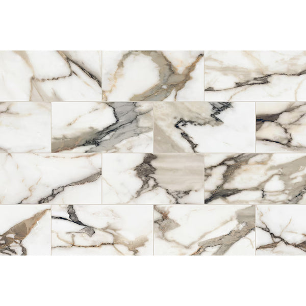 Anatolia Calacatta Solano 6 inch x 12 inch Polished Rectified Porcelain Tile – 9.8 sq.ft. per Case