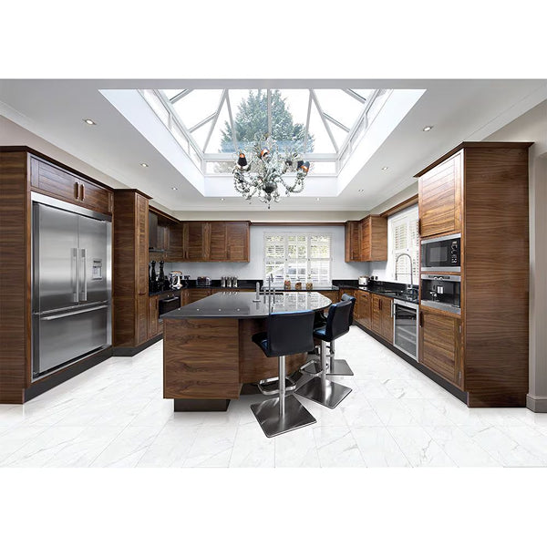 Anatolia 12-inch x 24-inch Carrara Nevoso White Pressed Matte Marble Look Porcelain Floor & Wall Tile