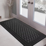 Charger l'image dans la visionneuse de galerie, TrafficMaster Black 2 ft. x 5 ft. Embossed Polyester Needlepunch Runner Floor Mat – Non-Slip Indoor Outdoor Entrance Runner