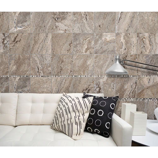 Anatolia Antico Walnut HD Porcelain Tile 2.75 inch Thick 18 inch x 18 inch 15.28 sq. ft./Case Matte Stone Look Floor and Wall Tile