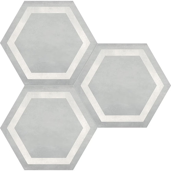 Anatolia Artisano Quartz Hexagon Frame Porcelain Floor & Wall Tile 0.35 inch Thick x 6.89 inch Wide – 2.8 sq. ft./Case, High Definition Matte Finish