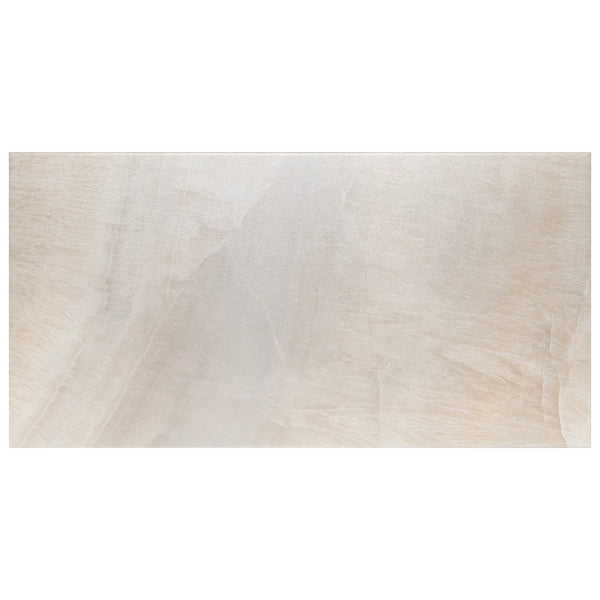 Merola Tile Dubai Pearl Porcelain Floor and Wall Tile 12.5 inch x 24.5 inch 10.8 sq. ft./Case Semi-Gloss Stone Look Rectangular Tile