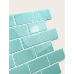 Charger l'image dans la visionneuse de galerie, Mureno Dimensions Teal Subway Peel and Stick Rigid Vinyl Tiles 4 Pack