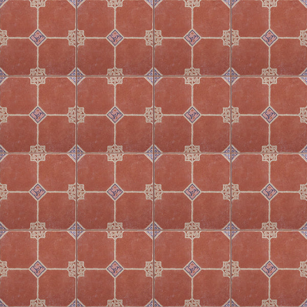 Merola Tile Sevilla 17-3/4 inch x 17-3/4 inch Ceramic Floor & Wall Tile – 17.76 sq. ft. per Case, Rough Textured Matte Finish