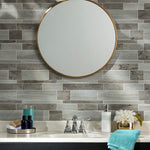 Charger l'image dans la visionneuse de galerie, Aspect Collage Peel &amp; Stick Vinyl Wall Tile in Mixed Grey Corridor
