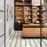 Charger l'image dans la visionneuse de galerie, Carrelage en céramique pour sol et mur Merola Tile Kings Yard Nero 44,78 cm x 44,78 cm – 1,02 m²/caisse Motif mat