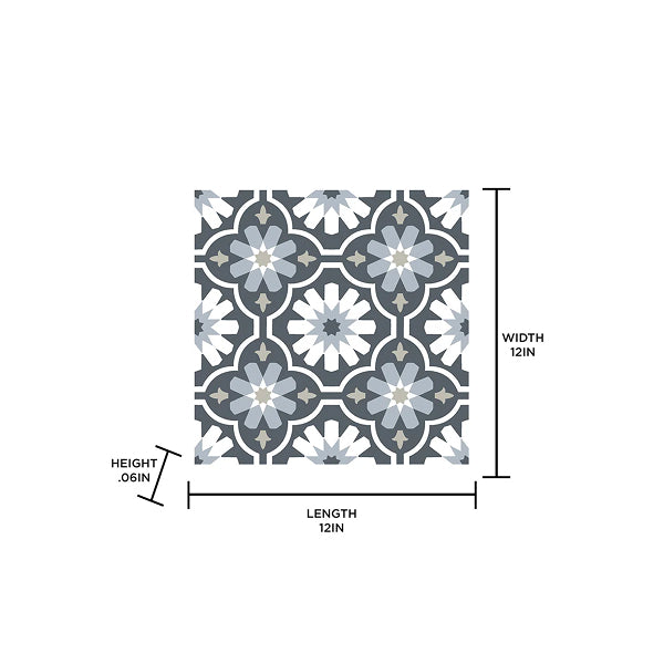 Sevilla 12" x 12" x 0.06mm Vinyl Tile