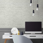 Load image into Gallery viewer, RoomMates Grasscloth Grey Peel &amp; Stick Wallpaper