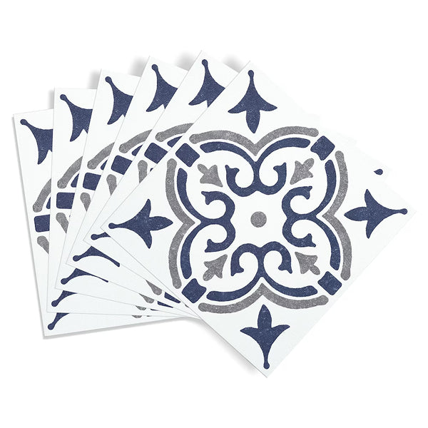 D-C-Fix Jasmila Blue Self Adhesive Wall Tiles (Area Coverage: 1.45 sq.ft. per 6-Pack)