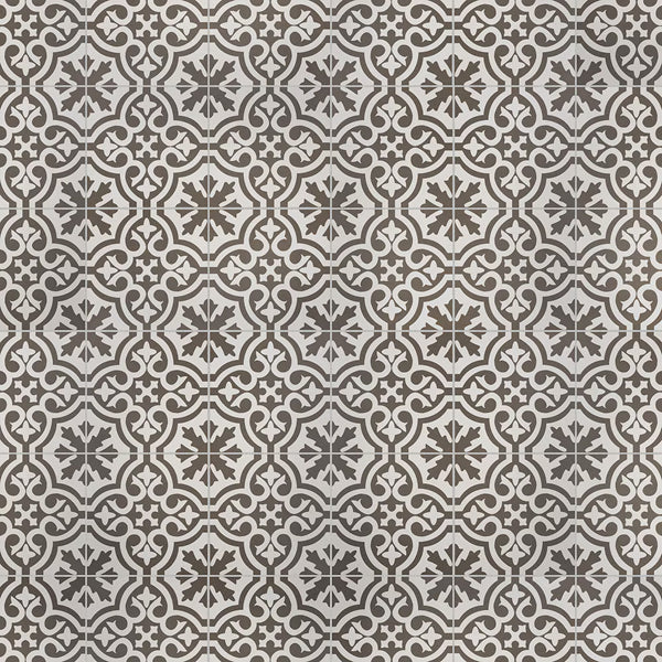 Merola Tile Berkeley Charcoal Brown Ceramic Floor and Wall Tile 17.63 inch Width 17.63 inch Length 13.14 sq ft/case Patterned Matte Finish