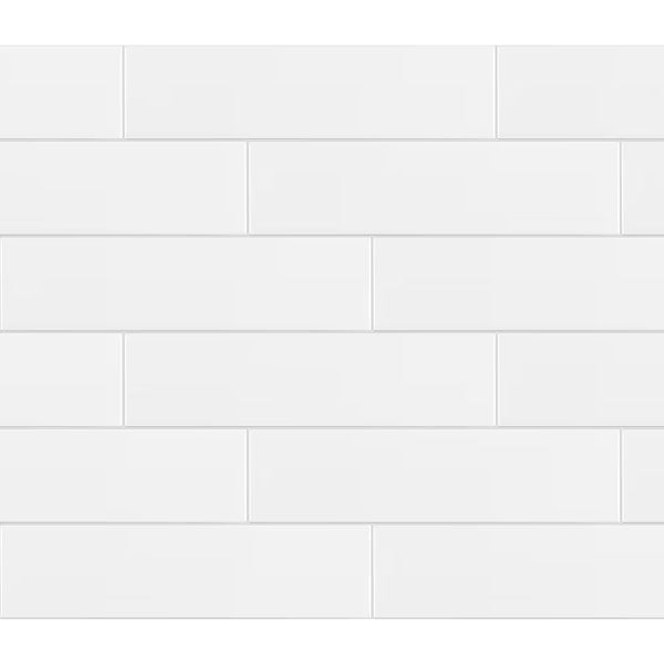 Anatolia Metro White Matte Pressed Ceramic Wall Tile 4 inch x 16 inch – 10.76 sq.ft./case Matte Classic Look