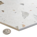 Load image into Gallery viewer, Merola Tile Sonar Hex White 8.63 inch x 9.88 inch Porcelain Floor and Wall Tile 11.5 sq ft per Case Terrazzo Look