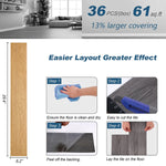 Charger l&#39;image dans la visionneuse de galerie, 6.2&quot; W x 39.4&quot; L Peel and Stick Wood Look Vinyl Flooring, Self-adhesive Vinyl Flooring (Set of 36)
