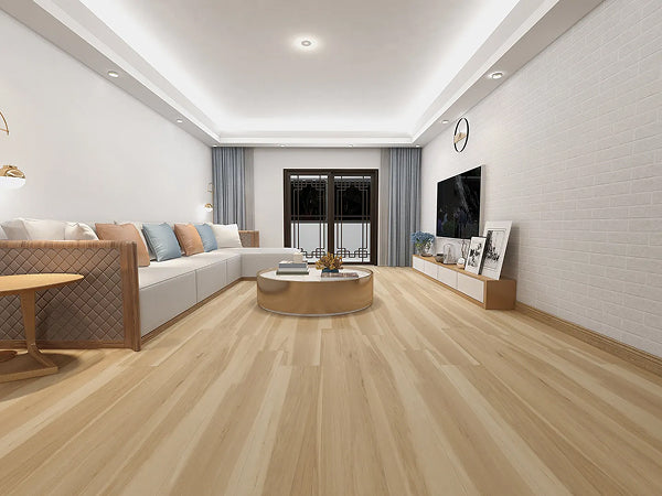 VIRAGE Hickory Naturel Natural Wood Look Luxury Vinyl Tile Flooring 126 mm W x 1219 mm L 4.5 mm + 1 mm Luxury Vinyl Tile Flooring (19.84 sq.ft./case)