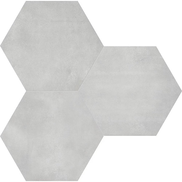 Anatolia Artisano Bianco Grey 7 inch x 8 inch Hexagon Matte Porcelain Tile – 2.8 sq.ft. per Case