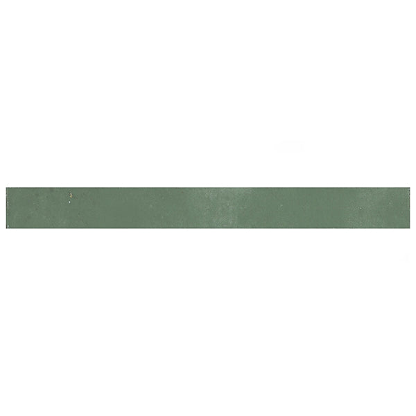 Merola Tile Phoenix Green Porcelain Floor and Wall Tile 1.88 inch x 17.75 inch x 0.33 inch – 7.424 sq. ft./Case, Matte Subway Look Finish