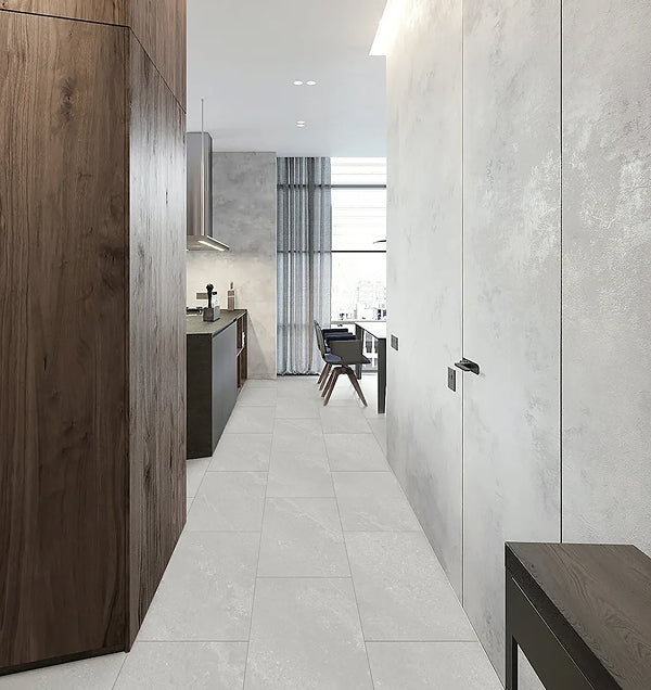 NATUR METAL Light Grey 12 in. W x 24 in. L 5.3mm Luxury Vinyl Tile Flooring (26.03 sq.ft./case)