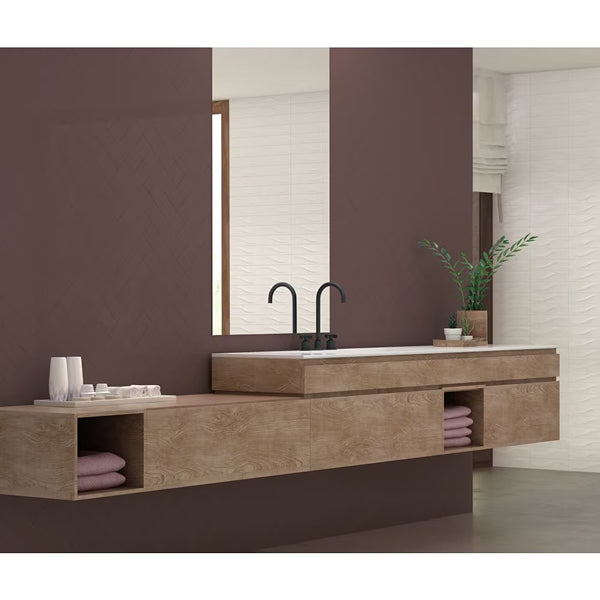 Modamo Santa Clara Metro Glossy Dark Brown 3 inch x 12 inch Ceramic Wall Tile 6 sq. ft./case – Glossy Subway Finish