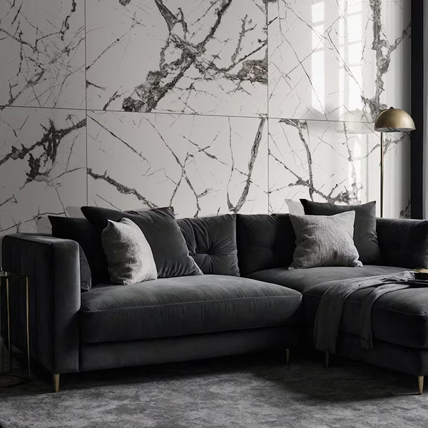 MSI Stone ULC Andrassy Polished Porcelain Marble Look Tile 48 inch x 48 inch – 15.50 sq. ft. Coverage – High Gloss Large Format Floor & Wall Tile