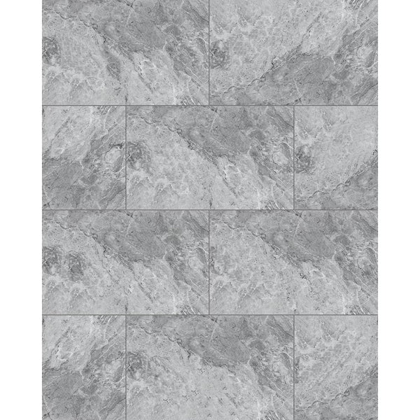 Malena Carbon Ceramic Wall Tile 10 inch Width 16 inch Length 10.76 sq ft/case Glossy Charcoal Marble Look