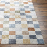 Load image into Gallery viewer, Jules Checkered Denim Area Rug
