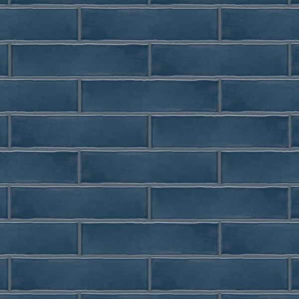 Merola Tile Castillo Denim 3 inch x 12 inch Ceramic Wall Tile – 5.72 sq. ft. per Case, Glossy Handmade Subway Look