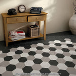 Charger l'image dans la visionneuse de galerie, Merola Hexatile Matte Blanco Porcelain Tile 0.37 inch Thick 7 inch x 8 inch 7.67 sq. ft./case Matte Hexagon