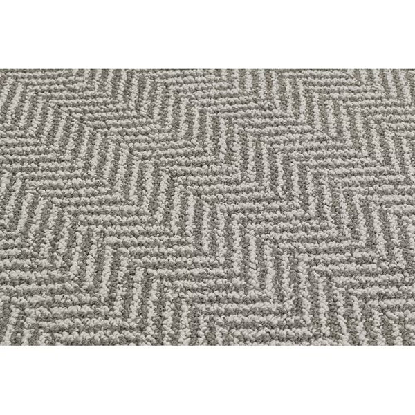 StyleWell Trident 3 ft x 6 ft Polypropylene Loop Yarn with Non-Slip Backing Grey Doormat