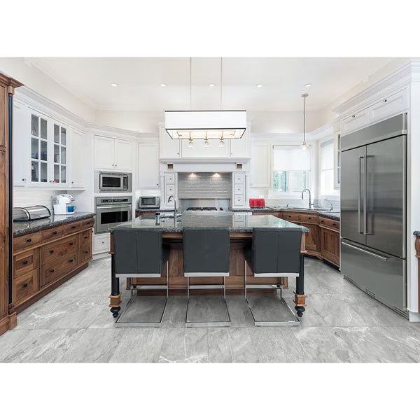 Anatolia Eden Ice Porcelain Tile – 0.33 inch Thick, 12 inch x 24 inch, 15.5 sq.ft/Case – Matte Pressed Cement Look Finish