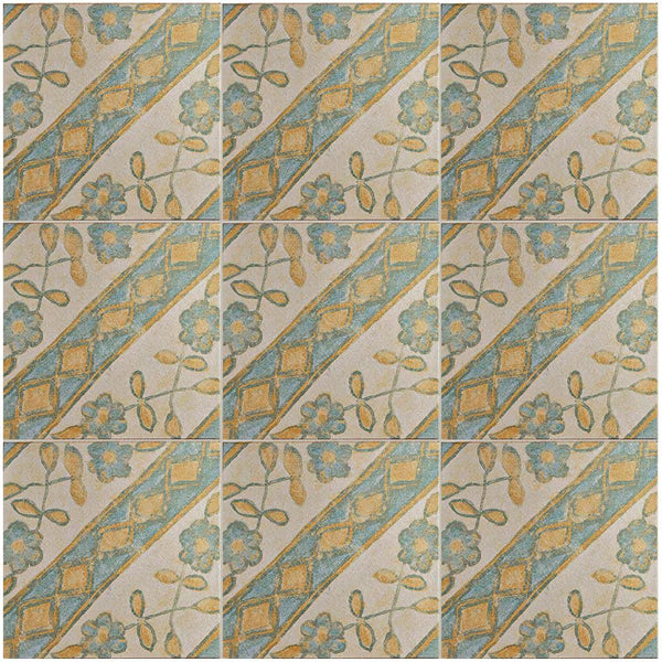 Merola Tile Klinker Retro Blanco Aubrieta 12.75 inch x 12.75 inch Ceramic Floor and Wall Tile 6.96 sq. ft./case – Satin Textured Finish