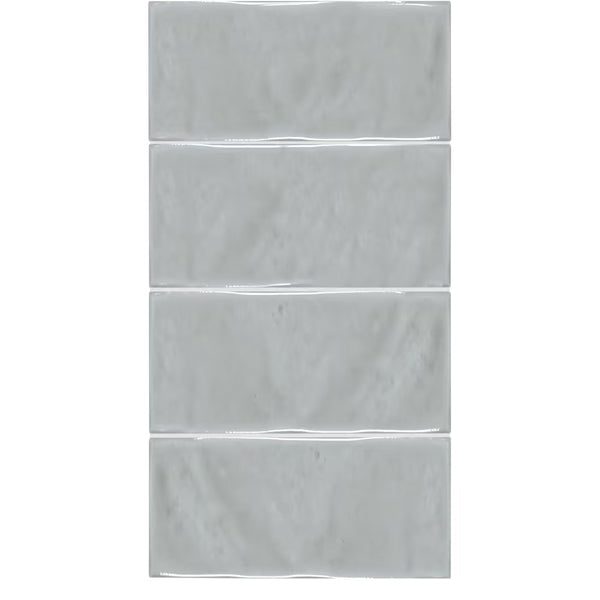Anatolia Artisan Grey Glossy 3 inch x 6 inch Pressed Ceramic Wall Tile – 10.66 Sq. Ft. Coverage per Case