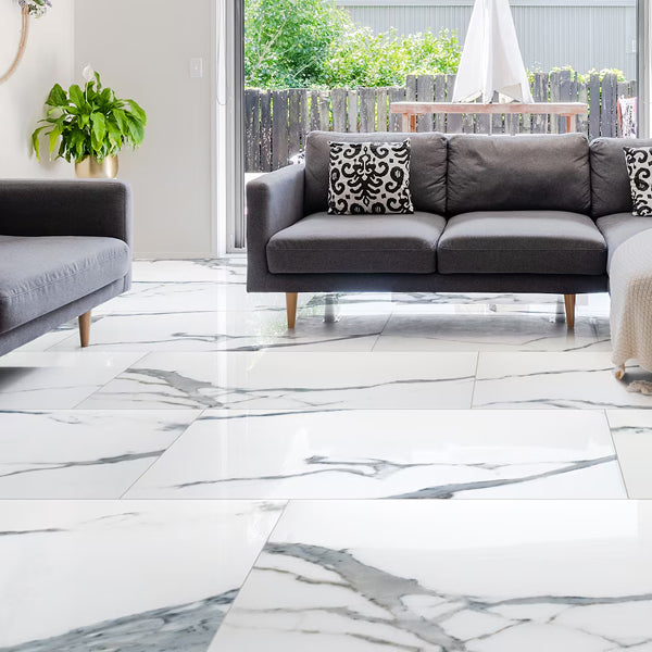 MSI Stone ULC Majestic Lapis Lazuli Porcelain Tile 0.37 inch Thickness 24 inch Width 16 sq. ft. Coverage Polished Finish Marble Look