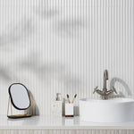 Charger l'image dans la visionneuse de galerie, Ivy Hill Tile Linear White Ceramic Wall Tile 11.41 inch Width 35.37 inch Length 11.51 sq ft/case Matte 3D Linear Finish