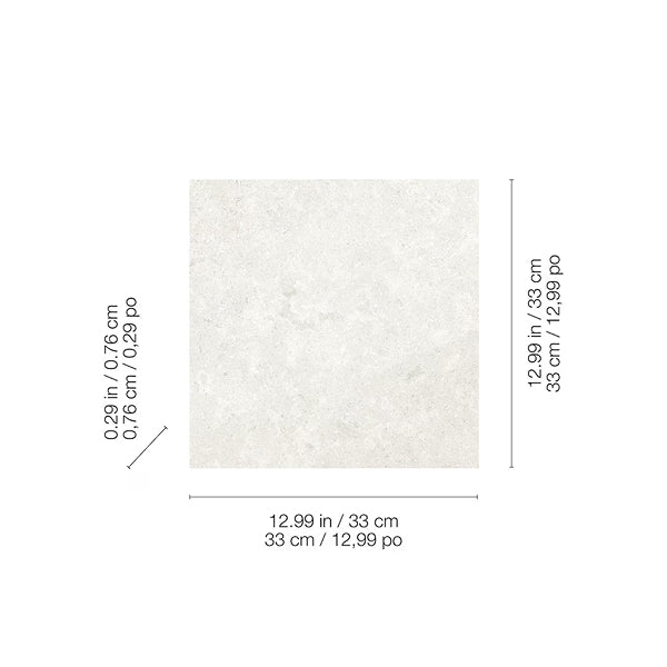 Anatolia Coliseo Pearl Porcelain Tile 0.3 inch Thick 13 inch x 13 inch 12.92 sq. ft./Case Matte Stone Look Floor and Wall Tile