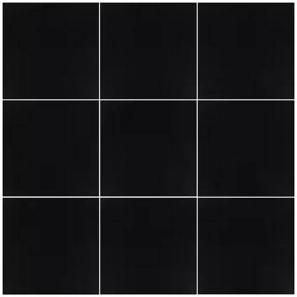 Merola Tile Klavier Matte Black Porcelain Tile 0.31 inch Thick 17.88 inch x 17.88 inch 11.33 sq ft/case Matte