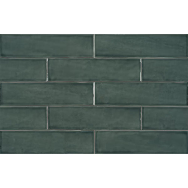 Anatolia Aura Moss Glossy Pressed Ceramic Wall Tile 0.34 inch Thick 2.95 inch W 10.66 sq ft/case