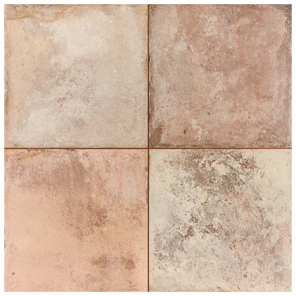 Merola Tile Kings Alora Clay 17.63 inch x 17.63 inch Ceramic Floor and Wall Tile – 10.95 sq. ft. per Case, Matte Textured Finish