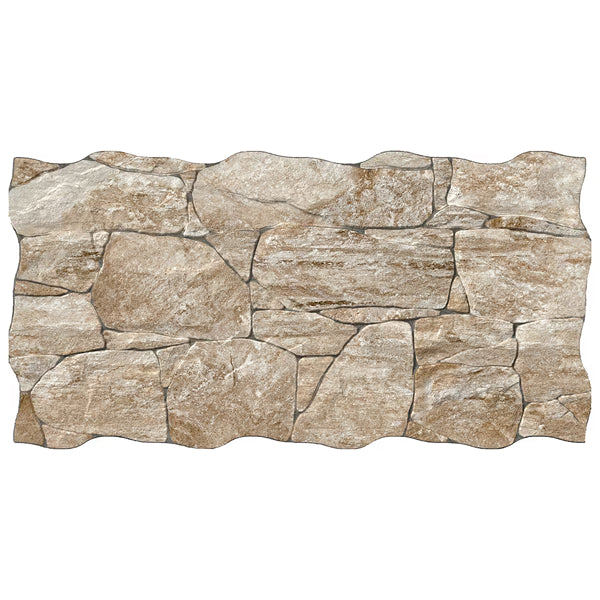 Merola Tile Caldera Roques Stone Porcelain Floor and Wall Tile 12.63 inch x 25.13 inch 11.2 sq. ft./Case Matte Stone Look Rectangular Tile