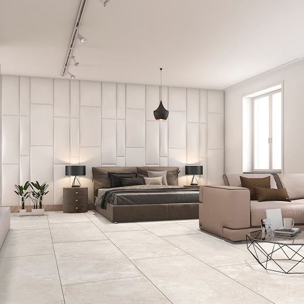 MSI Stone ULC Soreno Ivory 24 inch x 48 inch Matte Porcelain Floor and Wall Tile 16 sq ft per Case Stone Look