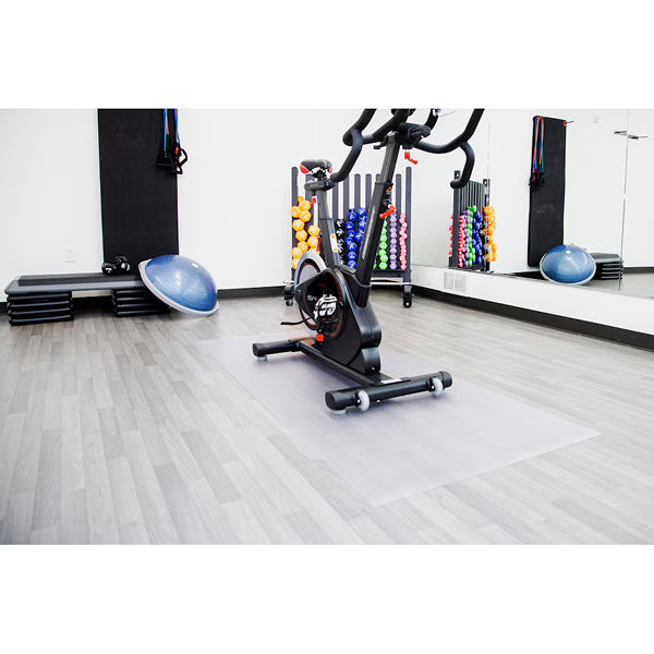 G-Floor Clear 32 inch x 72 inch Equipment Mat – Heavy Duty Transparent Waterproof Gym Floor Protector