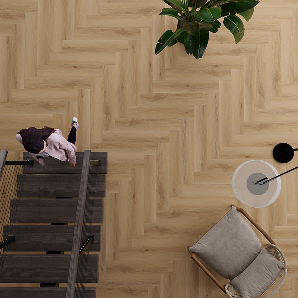 Quickstyle Palatine 5.5 mm x 5-inch x 30-inch Herringbone Vinyl Plank Flooring (20.18 sq.ft./case)