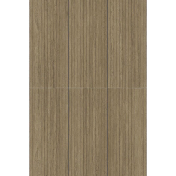 Anatolia 16 inch x 36 inch Sienna Oak Fluted Matte Rectified Ceramic Wall Tile – 7.75 sq.ft./case Textured Wood Look