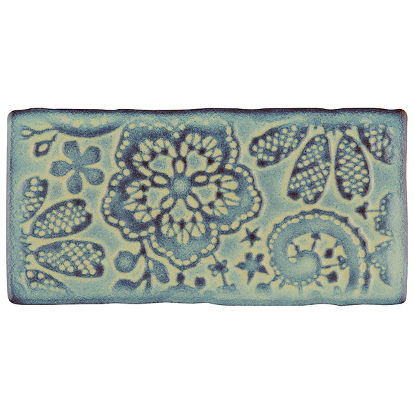 Merola Tile Antic Feelings Agua Marina 3 inch x 6 inch Ceramic Wall Tile – 4 sq.ft./case Glossy Patterned Finish
