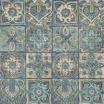 Charger l'image dans la visionneuse de galerie, Merola Tile Mandala Decor Mix 7-7/8 inch x 7-7/8 inch Ceramic Wall Tile 11.29 sq. ft./case – Textured Pattern Finish