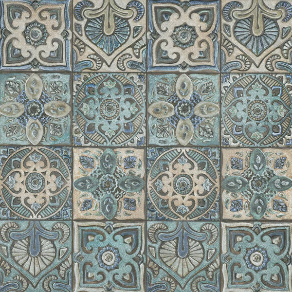 Merola Tile Mandala Decor Mix 7-7/8 inch x 7-7/8 inch Ceramic Wall Tile 11.29 sq. ft./case – Textured Pattern Finish