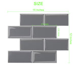 Charger l'image dans la visionneuse de galerie, Mureno Dimensions Peel And Stick Backsplash Tile 10x12.6 Grey Subway Rigid Vinyl 4-Pack (TAC: 3.48 sq.ft.)