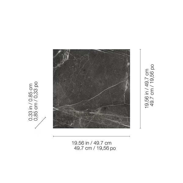 Anatolia Lumino Carbon Porcelain Tile 0.34 inch Thick 20 inch x 20 inch 15.93 sq ft/case Matte Pressed